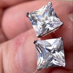 925 sterling silver sparkly earrings